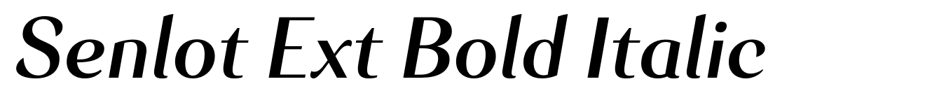 Senlot Ext Bold Italic